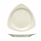 Thumbnail image #1 for International Tableware Valencia TR-10-AW Triangular Ceramic Plate, 10-1/2", Rolled Edge 1 Dozen