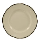 Thumbnail image #1 for CAC China SC-21B 12-Inch Round Ceramic Plate with Scalloped Edge and Black Band 1 Dozen