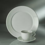 Thumbnail image #2 for 1880 Hospitality Queensbury by Oneida® R4650000162 Porcelain Plate, 11-7/8" Round, Wide Angled Rim, Bright White 1 Dozen