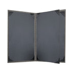 Thumbnail image #2 for Risch Milan MILAN-4V 8.5X14 Hardback Simulated Woven Vinyl Menu Cover, 8-1/2 x 14 in, Booklet, 4-View Case of 25