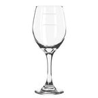 Thumbnail image #1 for Libbey Perception 3057/1178N Stemmed All-Purpose Wine Glass, 11 oz., Clear Partially Tempered Glass with Pour Lines