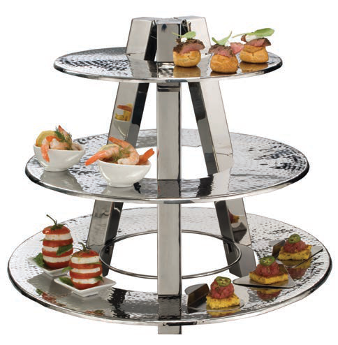 Product image #4 for American Metalcraft Ascent 3-Tier Round Buffet Display Stand