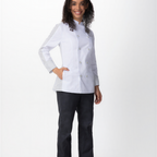 Thumbnail image #1 for Chef Works CBN01W-WHT-2XL Women's Double-Breasted Long-Sleeve Chef Coat, White, 2XL