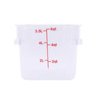 Thumbnail image #1 for CAC China FS1P-SQ6C 6 Qt Clear Polycarbonate Square Food Storage Container Case of 24