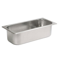 Omcan AL800 Gelato Pan, 4.6 liter capacity, reinforced impact-resistant corners, polished stainless steel, NSF