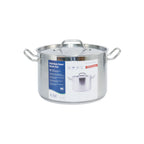 Thumbnail image #1 for CAC China STKP-12 12 qt Stainless Steel Stock Pot, Induction Ready, with Lid Case of 4
