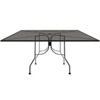 Thumbnail image #1 for Oak Street Diamondback Series OD3048-STD Indoor/Outdoor Rectangular Steel Mesh Table, 30 x 48 in, Standard Height, 2 in Umbrella Hole