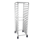 Thumbnail image #2 for Winholt Equipment AL-1818B Mobile Aluminum Pan Rack, Medium Duty, End Loading, Open Sides, 36 14x18 or 18 18x26 Pan Capacity
