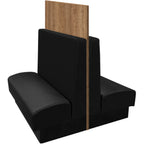Thumbnail image #1 for Oak Street Loras LS-4842-DBL Double Restaurant Booth, 48"L x 42"H, Upholstered Pillow Back, Laminate Privacy Panel