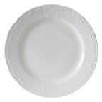 Thumbnail image #1 for Tuxton China Chicago CHA-104 Porcelain Plate, 10-1/2" Round, Wide Rim, Embossed 1 Dozen