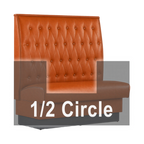 Thumbnail image #1 for ATSMFG ATS AT&S-AHC-W48-BT GR5/COM Single Upholstered Half-Circle Booth, 48" W x 90" D x 48" H, Button-Tufted Back