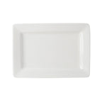Thumbnail image #1 for Tuxton China Napa ABU-550 Rectangular Ceramic Plate, 8 x 5-1/2", Pearl White 1 Dozen