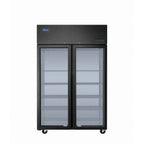 Thumbnail image #1 for Atosa PLUS-F2B-GD-S-PT 2-Section Pass-Thru Reach-In Refrigerator, Front & Rear Glass Doors, Stainless Steel, 53"W