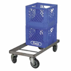 Thumbnail image #1 for SPG International Kelmax 4J0275 Milk Crate Dolly, 43"W x 15"D, 3-Stack, Open Base, Stainless Steel