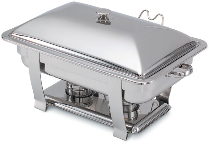 Product image #2 for Orion® 9 Qt Full-Size Oblong Lift-Off Chafer with Built-In Cover Holder, Stainless Steel