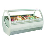 Thumbnail image #1 for GTI Designs MTX-Series MX-24G Gelato/Ice Cream Display Case Freezer, 89", 24 5-Liter Pans, Curved Heated Glass