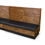 Thumbnail image #1 for JustChair Manufacturing JBSB-WPF-42-GR3 42"H Wood Frame Booth Banquette with Wooden Back and Removable Padded Seat