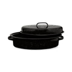 Thumbnail image #1 for Kadra Kitchenware Millvado MG-18-OR Oval Roaster with Lid, Granite, 18 lb Capacity Case of 6