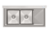 Thumbnail image #4 for KoolMore 43-Inch Two-Compartment Stainless Steel Commercial Sink with Right-Hand Drainboard and Backsplash