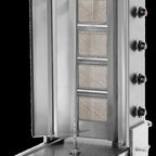 Thumbnail image #2 for BakeMax BMDN151USA4 4-Burner Vertical Shawarma/Gyro Broiler, Natural Gas/Propane, 180 lb. Capacity