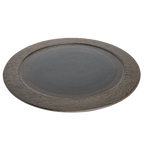 Thumbnail image #1 for Korin Inc PLL-564 Half-Glaze Brown Round China Plate, Flat Edge, 12-1/4 in Case of 12