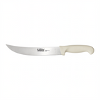 Thumbnail image #1 for CAC China Klinge® KSSK-101 10-Inch Cimeter Steak Knife, Stamped High-Carbon Steel, White Handle Case of 36