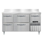 Thumbnail image #2 for Continental Refrigerator Designer Line DRA60NSSBS-D 60-Inch Stainless Steel Worktop Refrigerator, 1 Door, 2 Drawers, 5-1/2-Inch Backsplash