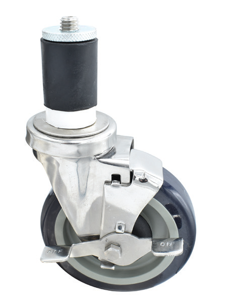 Product image #2 for BK Resources 5SS-RA-PLY-TLB Shelf Casters & Leveling Feet