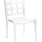 Thumbnail image #1 for Grosfillex US086096 Stacking Side Chair, Window Back, Resin Seat and Frame, Glacier White Case of 16