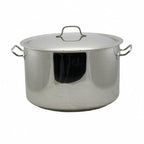 Thumbnail image #1 for Libertyware SSAUCE32WC 32 qt Stainless Steel Sauce Pot with Cover, Welded Handles, Aluminum-Clad Bottom, Induction Ready