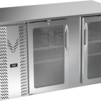 Thumbnail image #1 for Victory Refrigeration VBB58HC-FG-S 58-Inch Two-Door Glass Back Bar Refrigerator, Stainless Steel