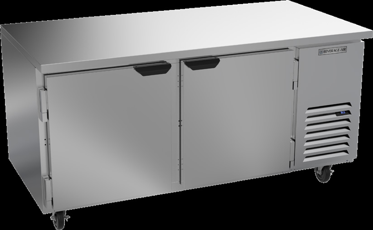 Product image #6 for Beverage-Air UCR67AHC 67-Inch Two-Section Undercounter Side-Mount Refrigerator with Solid Doors
