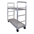 Thumbnail image #1 for New Age 1430 Mobile Aluminum Utility Truck, 2 Shelves, 2,000 lb Capacity, 24 x 58 x 68 in, 4 Casters