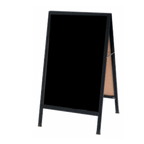 Thumbnail image #1 for AARCO Products BA-1BP 24"W x 42"H Black Acrylic Sidewalk Markerboard with Aluminum A-Frame