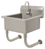 Thumbnail image #2 for Advance Tabco Wall-Mounted Stainless Steel Service Sink with Electronic Faucet, 16 x 22 Inch Bowl
