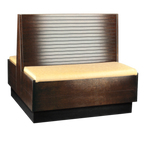 Thumbnail image #1 for JustChair Manufacturing JBD-WPF-42-BEAD Double Restaurant Booth, 48"L x 42"H, Beadboard Wood Back, Upholstered Seat