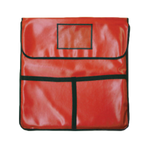 Thumbnail image #1 for Thunder Group PLPB024 Insulated Pizza Delivery Bag, Red Leatheroid PVC, 24" x 24" x 5", Holds Two 22" Pizzas Case of 12