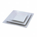 Thumbnail image #2 for Libertyware CD09-56 Square China Plate, 8-1/2-Inch, White Case of 2 Dozen