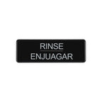 Thumbnail image #1 for CAC China SCS3-RS04 Compliance Sign, English/Spanish, "Rinse," 9 x 3 in, Plastic, Self-Adhesive Case of 144
