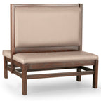 Thumbnail image #1 for JustChair Manufacturing JBD-WT-UPL-48-GR2 Double Booth, 48"H, Wood Frame, Upholstered Back and Seat