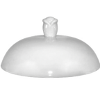 Thumbnail image #1 for International Tableware LD-700 Round Porcelain Bowl Lid, 7" Diameter x 3-1/2"H, with Handle 1 Dozen