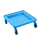 Thumbnail image #1 for ATSMFG Mama Lucy MLY-RD Glass Rack Dolly, 250 lb Capacity, Without Handle, Fits Standard Full-Size Racks, 4" Swivel Casters, Blue