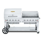Thumbnail image #1 for Crown Verity Mobile Cooking CV-MCB-72RWP Mobile Outdoor Charbroiler, 10 Burners, Stainless Steel, 70 x 21 in Grill Area