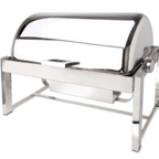 Thumbnail image #1 for Eastern Tabletop Pillard 3144 8 qt Rectangular Stainless Steel Roll-Top Chafer