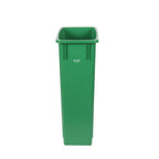 Thumbnail image #1 for CAC China TCSL-23GNC 23-Gallon Green Slim Rectangular Plastic Trash Can Without Lid