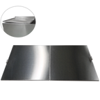 Thumbnail image #1 for NBR Equipment IBB-L48 Beer Bin Cover with Padlocks and Keys, 18-Gauge 304 Stainless Steel, for IBB-4824, NSF