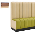 Thumbnail image #1 for ATSMFG ATS AT&S-ASWB-R48-6CH GR5/COM 48" High 6-Channel Upholstered Wall Booth with Deep Channel Seat and Hardwood Frame