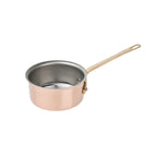 Thumbnail image #1 for Matfer Bourgeat 351009 Mini Sauce Pan, 9-1/2 oz, Stainless Steel Interior, Smooth Copper Exterior, Bronze Handle