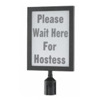 Thumbnail image #1 for AARCO Form-A-Line VSF1411BK Vertical Sign Frame, 11-1/8"W x 14-1/8"H, Belt-Post Mount, Black Powder-Coated