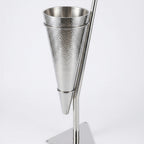Thumbnail image #2 for Eastern Tabletop 7990 Stainless Steel Cone-Shaped Insulated Wine Bucket with Floor Stand, 35"H, Striped